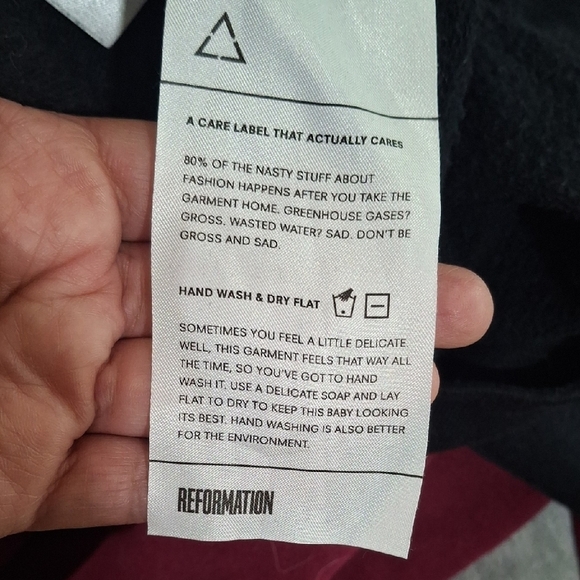 Reformation Men Black Crewneck Sweater Size M - Picture 7 of 9